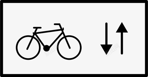 路标路标箭头自行车图标图标