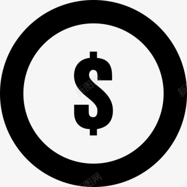 梦想基金货币硬币美元图标图标