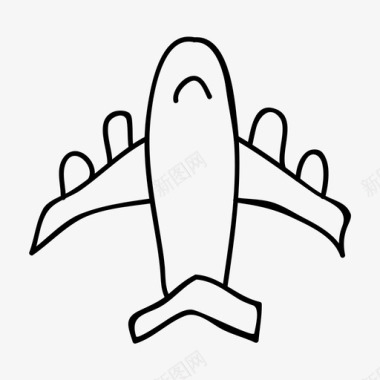 飞机假期旅行和度假图标图标