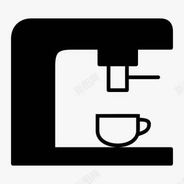 咖啡机咖啡豆饮料图标图标