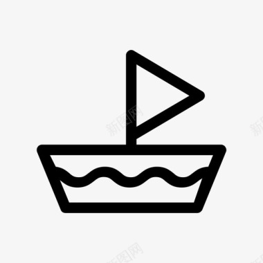 帆船船夏天图标图标