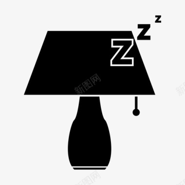灯晚安睡觉图标图标