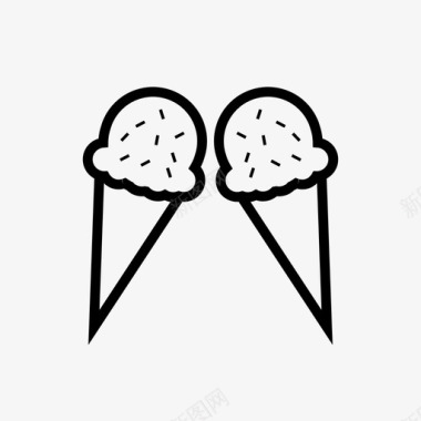 冰淇淋甜筒冰淇淋美味食品图标图标