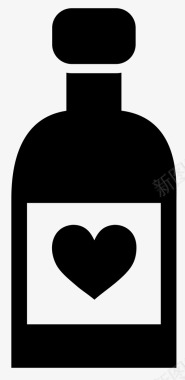 爱情药剂瓶子图标图标
