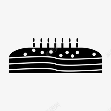 生日蛋糕生日快乐派对图标图标