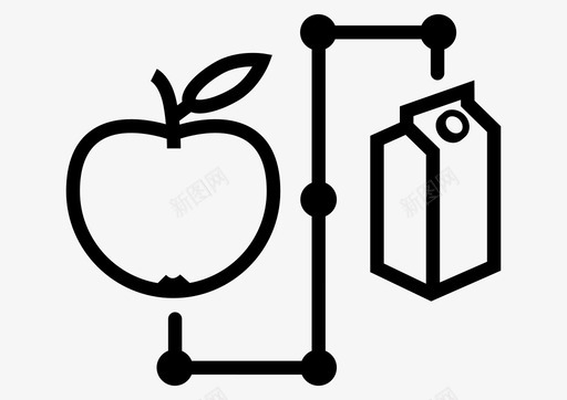 未来食品供应链农业苹果图标图标