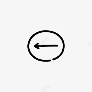 左箭头标志圆圈方向图标图标