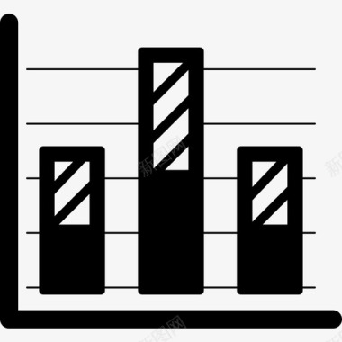 财务条形图业务图象形图手绘细部图图标图标