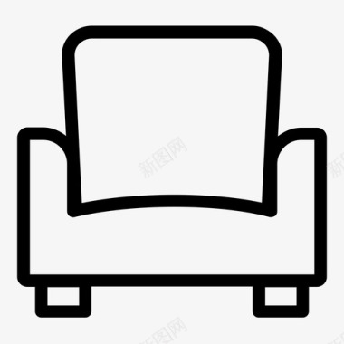 扶手椅家具单人沙发图标图标