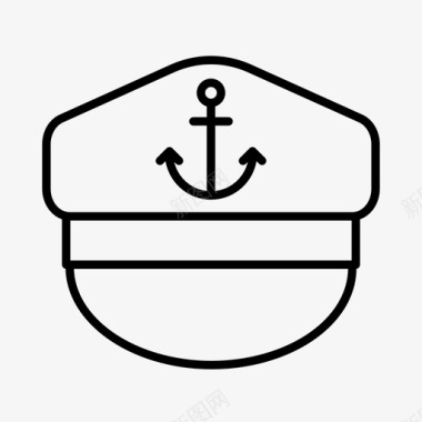 牛仔帽子船长帽子航海图标图标