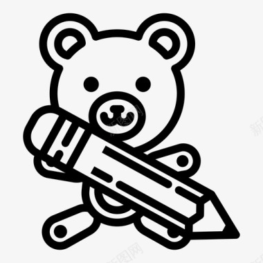泰迪熊泰迪熊师笔图标图标