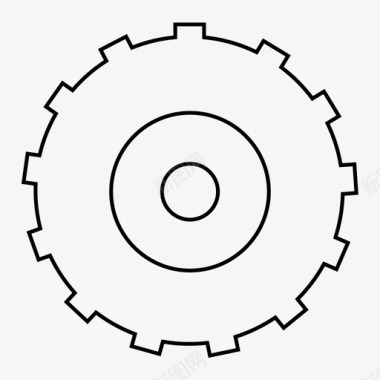 矢量齿轮边框设置齿轮图标图标