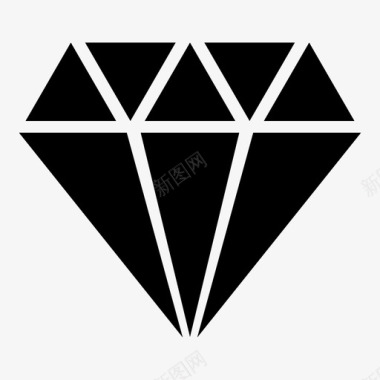 钻石珠宝奢华图标图标