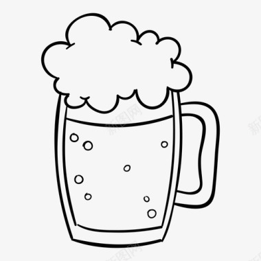 酒瓶酒杯啤酒酒杯子图标图标