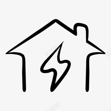 绿色能源图标家庭能源生态住宅图标图标