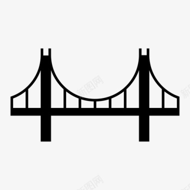 桥梁素材桥梁堤道建筑图标图标