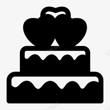 婚礼蛋糕素材生日蛋糕烘焙食品情人节蛋糕图标图标
