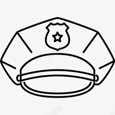 警察帽法院法律图标图标