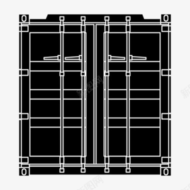 货物集装箱货物门图标图标