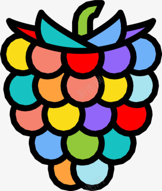 树莓吃水果图标图标