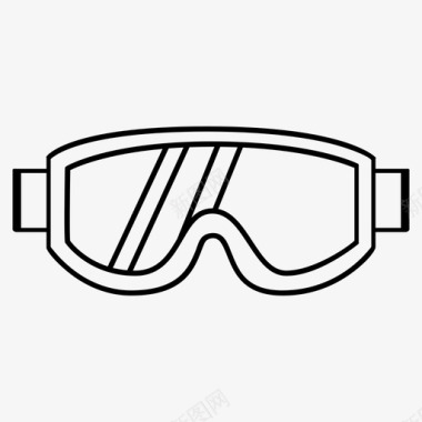 雪地眼镜眼镜滑雪板图标图标