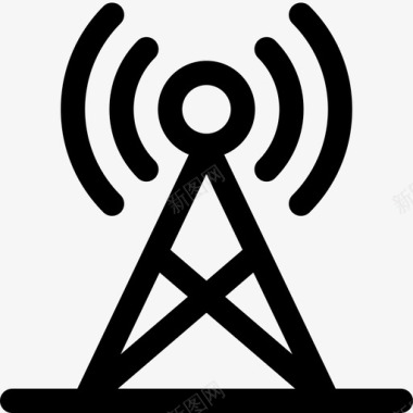 矢量信号发射器天线收音机接收器信号图标图标