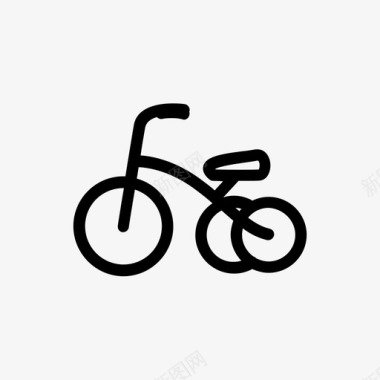 三轮车自行车玩具图标图标