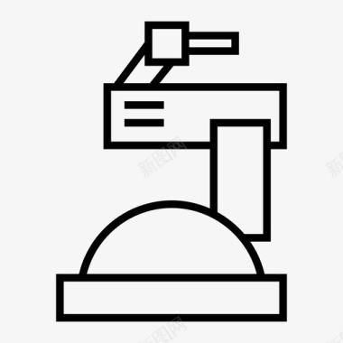 制造业冬季工业机器人自动化工业图标图标