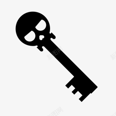 骷髅钥匙死亡锁具图标图标