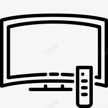 曲面电视平板液晶图标图标