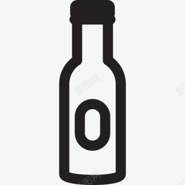 伏特加封闭瓶食物酒吧烈酒图标图标