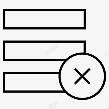 删除垃圾邮件删除服务器删除数据库图标图标