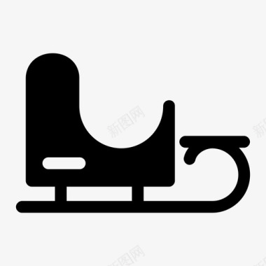 骑雪橇圣诞雪橇雪橇图标图标