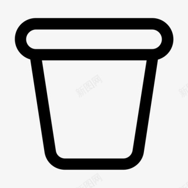 盆垃圾箱花盆图标图标