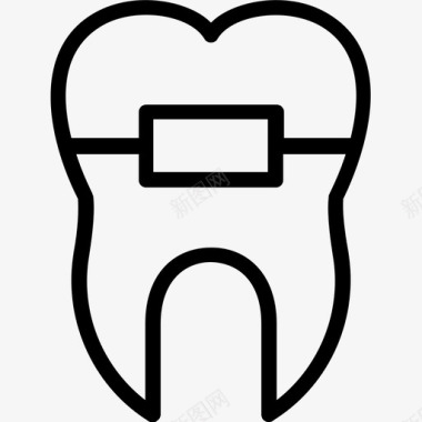 小牙齿牙套牙齿护理牙齿健康图标图标
