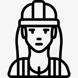 女建筑工人女建筑工人工作人图标高清图片
