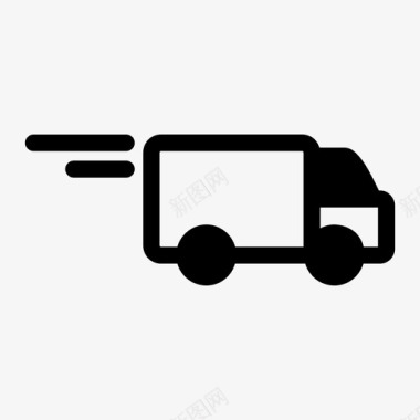 送货车箱式货车运输车图标图标