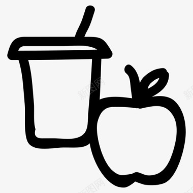 果汁苹果水果图标图标