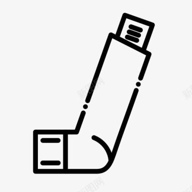 吸入器哮喘药店图标图标