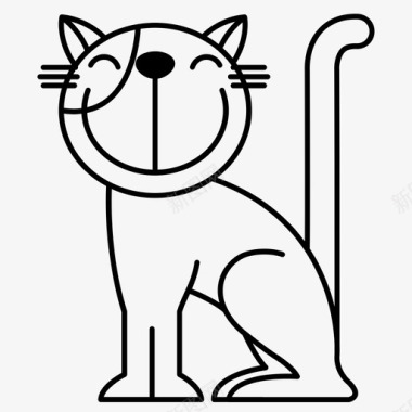 猫n字母表动物图标图标