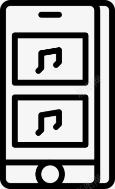 移动界面音乐旋转木马专辑应用程序图标图标