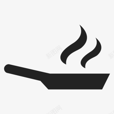 在火上煮食物热的图标图标