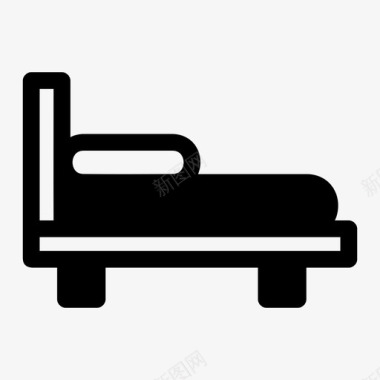 床家里的床放松图标图标