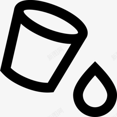 液体填充桶液滴填充图标图标