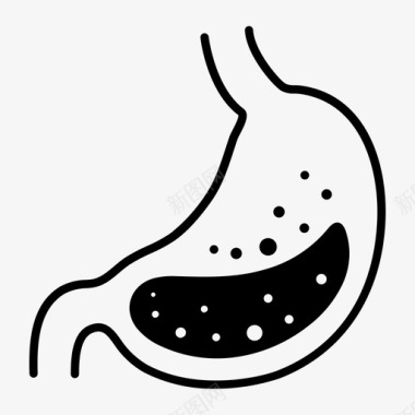 胃人的胃器官图标图标