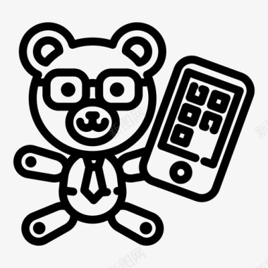 泰迪熊泰迪熊通讯智能手机图标图标
