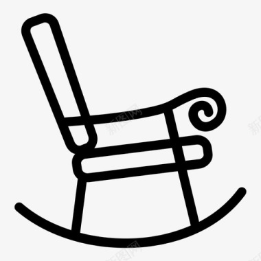 摇椅扶手椅大椅子图标图标