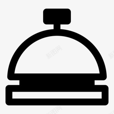 点餐服务服务铃图标图标
