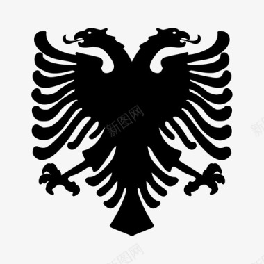 中世纪的两头鹰两头鹰图标图标