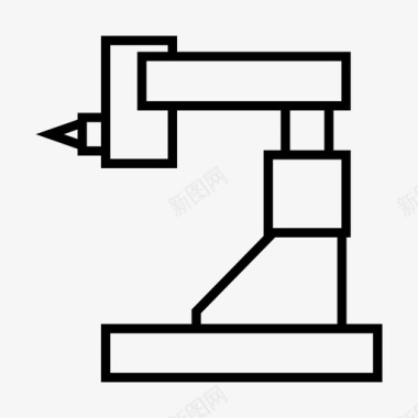 自动化挖掘机工业机器人自动化制造图标图标